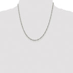 Sterling Silver Rhodium-plated 2.25mm Singapore Chain