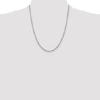 Sterling Silver Rhodium-plated 2.25mm Singapore Chain