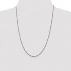 Sterling Silver Rhodium-plated 2.25mm Singapore Chain