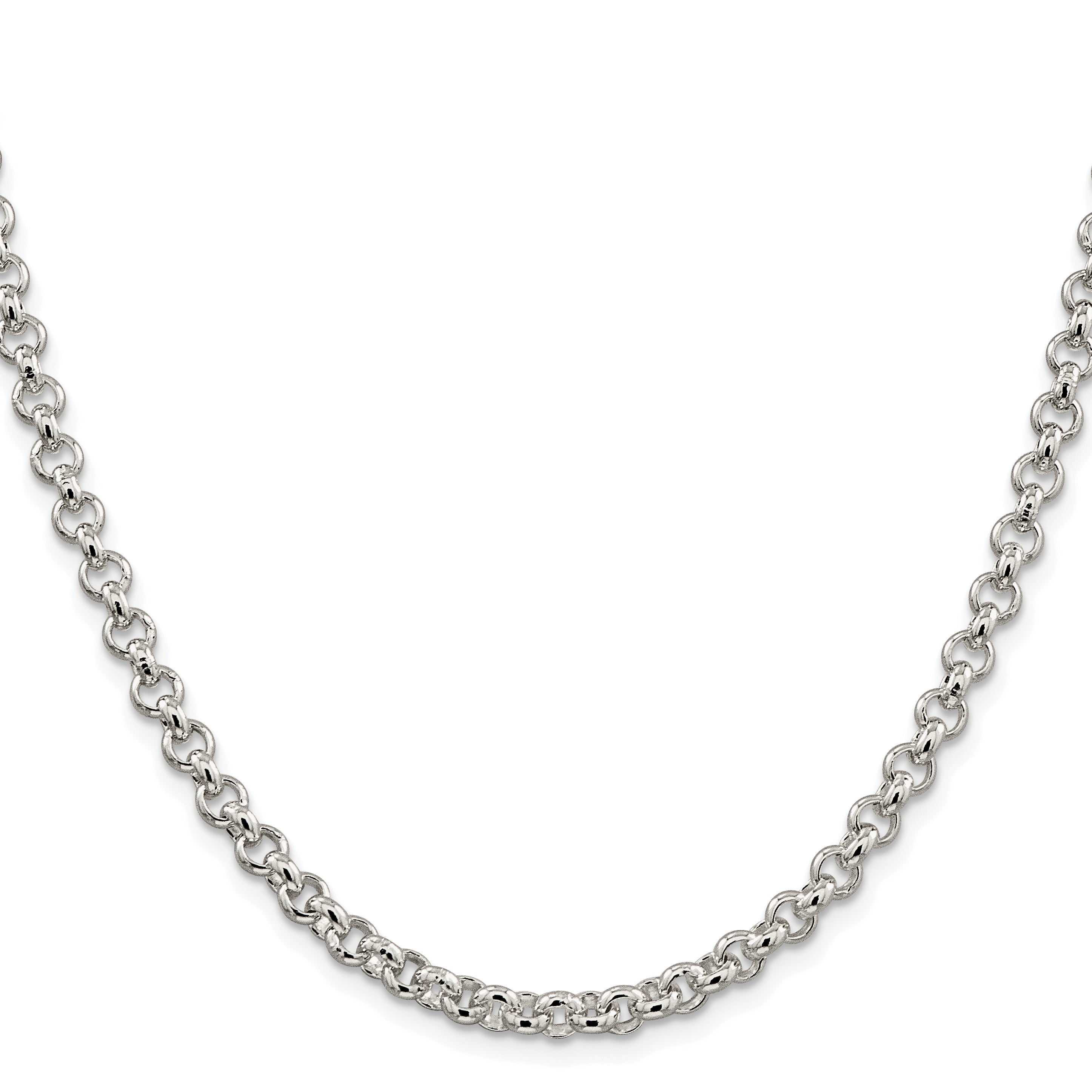 Sterling Silver Rhodium-plated 5mm Rolo Chain Secondary image