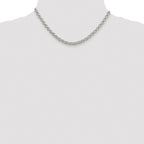Sterling Silver Rhodium-plated 5mm Rolo Chain