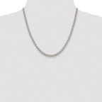 Sterling Silver Rhodium-plated 5mm Rolo Chain
