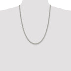 Sterling Silver Rhodium-plated 5mm Rolo Chain
