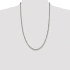 Sterling Silver Rhodium-plated 5mm Rolo Chain