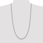 Sterling Silver Rhodium-plated 5mm Rolo Chain