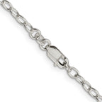 Sterling Silver 3.4mm Oval Cable Chain