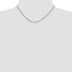 Sterling Silver Rhodium-plated 3.5mm Rolo Chain