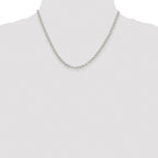 Sterling Silver Rhodium-plated 3.5mm Rolo Chain