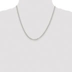 Sterling Silver Rhodium-plated 3.5mm Rolo Chain