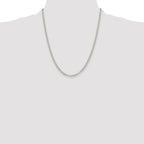 Sterling Silver Rhodium-plated 3.5mm Rolo Chain