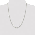 Sterling Silver Rhodium-plated 3.5mm Rolo Chain