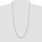 Sterling Silver Rhodium-plated 3.5mm Rolo Chain