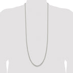 Sterling Silver Rhodium-plated 4mm Rolo Chain