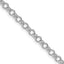 Sterling Silver Rhodium-plated 4mm Rolo Chain