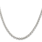 Sterling Silver Rhodium-plated 4.6mm Rolo Chain