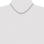 Sterling Silver Rhodium-plated 4.6mm Rolo Chain