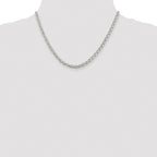 Sterling Silver Rhodium-plated 4.6mm Rolo Chain