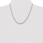 Sterling Silver Rhodium-plated 4.6mm Rolo Chain