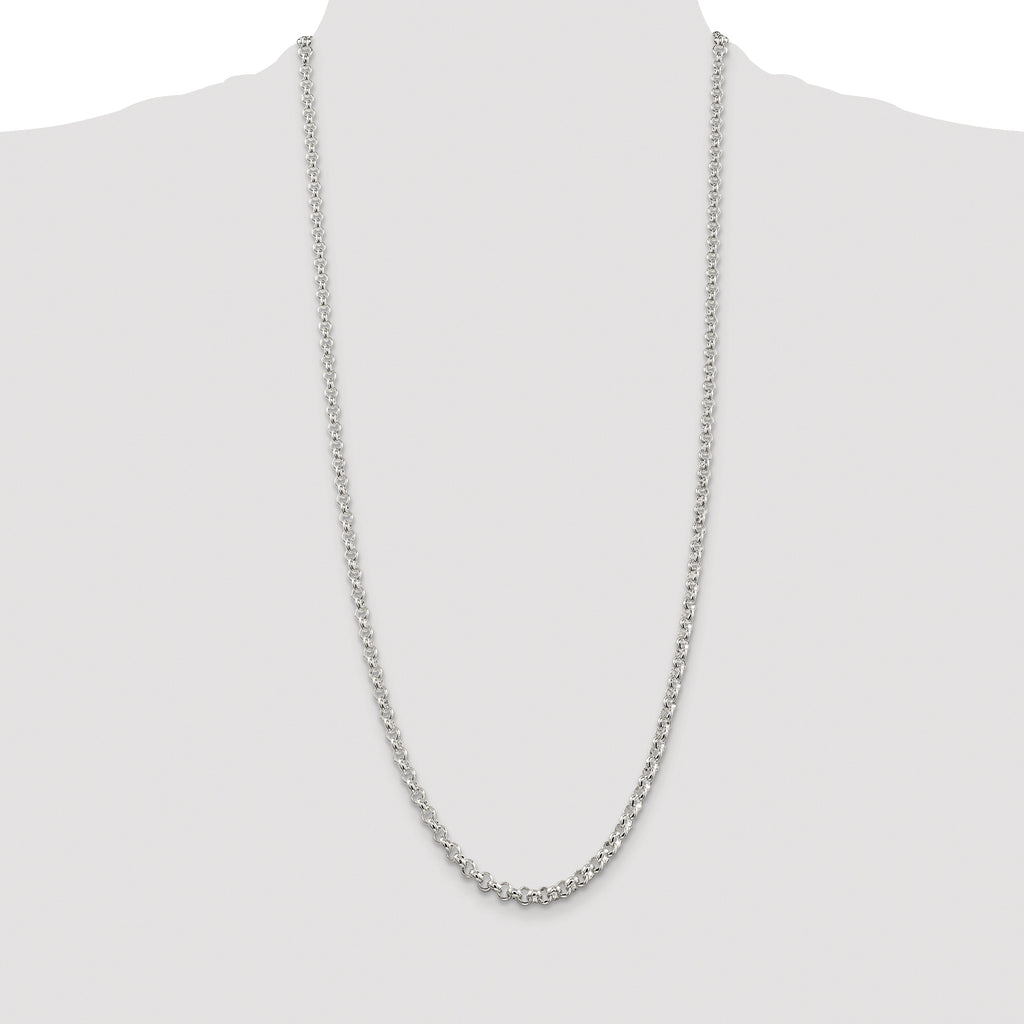 Sterling Silver Rhodium-plated 4.6mm Rolo Chain