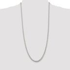 Sterling Silver Rhodium-plated 4.6mm Rolo Chain