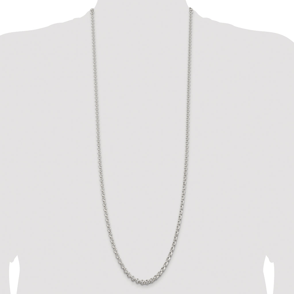 Sterling Silver Rhodium-plated 4.6mm Rolo Chain