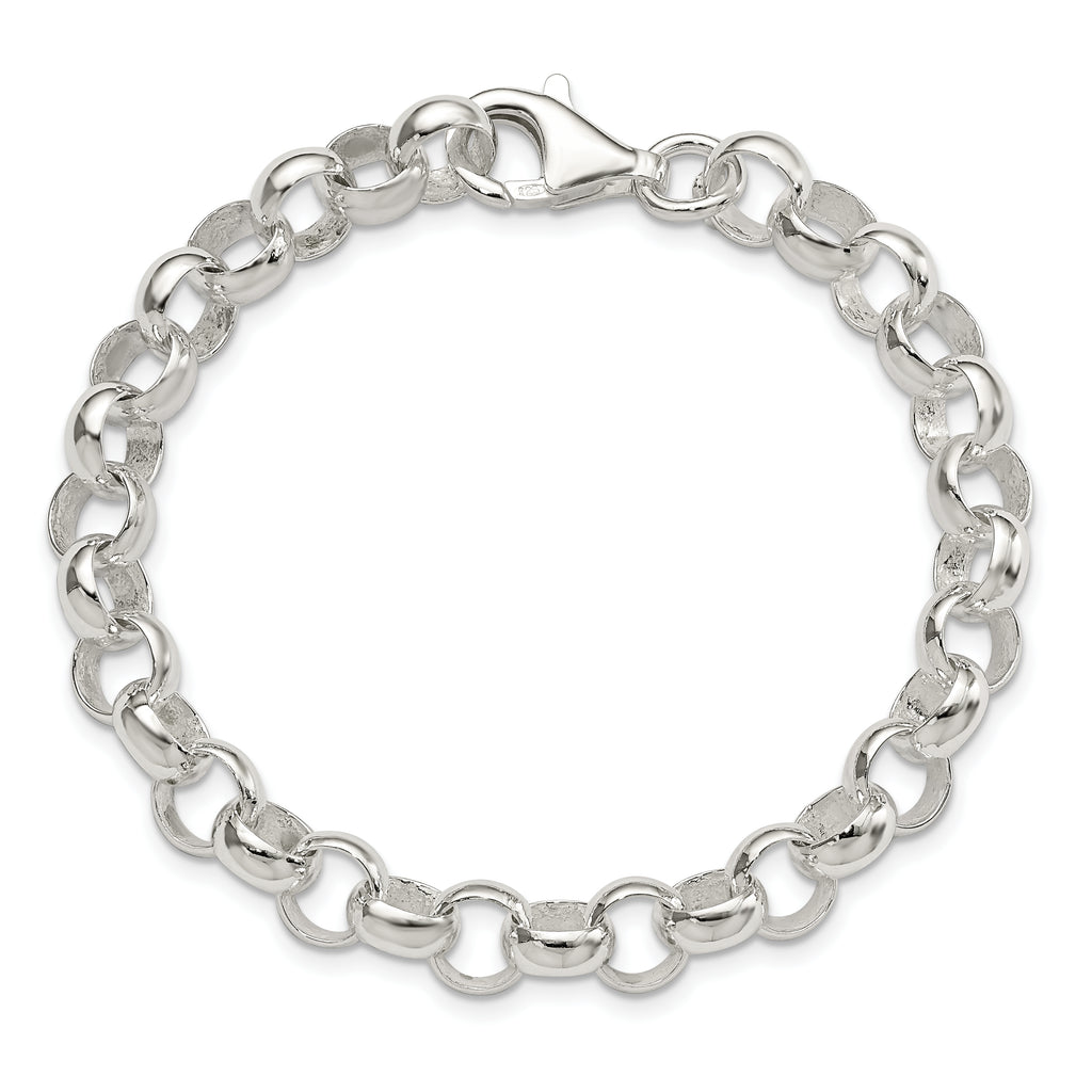 Sterling Silver Polished 8.00mm Belcher Light 7.5 inch Bracelet