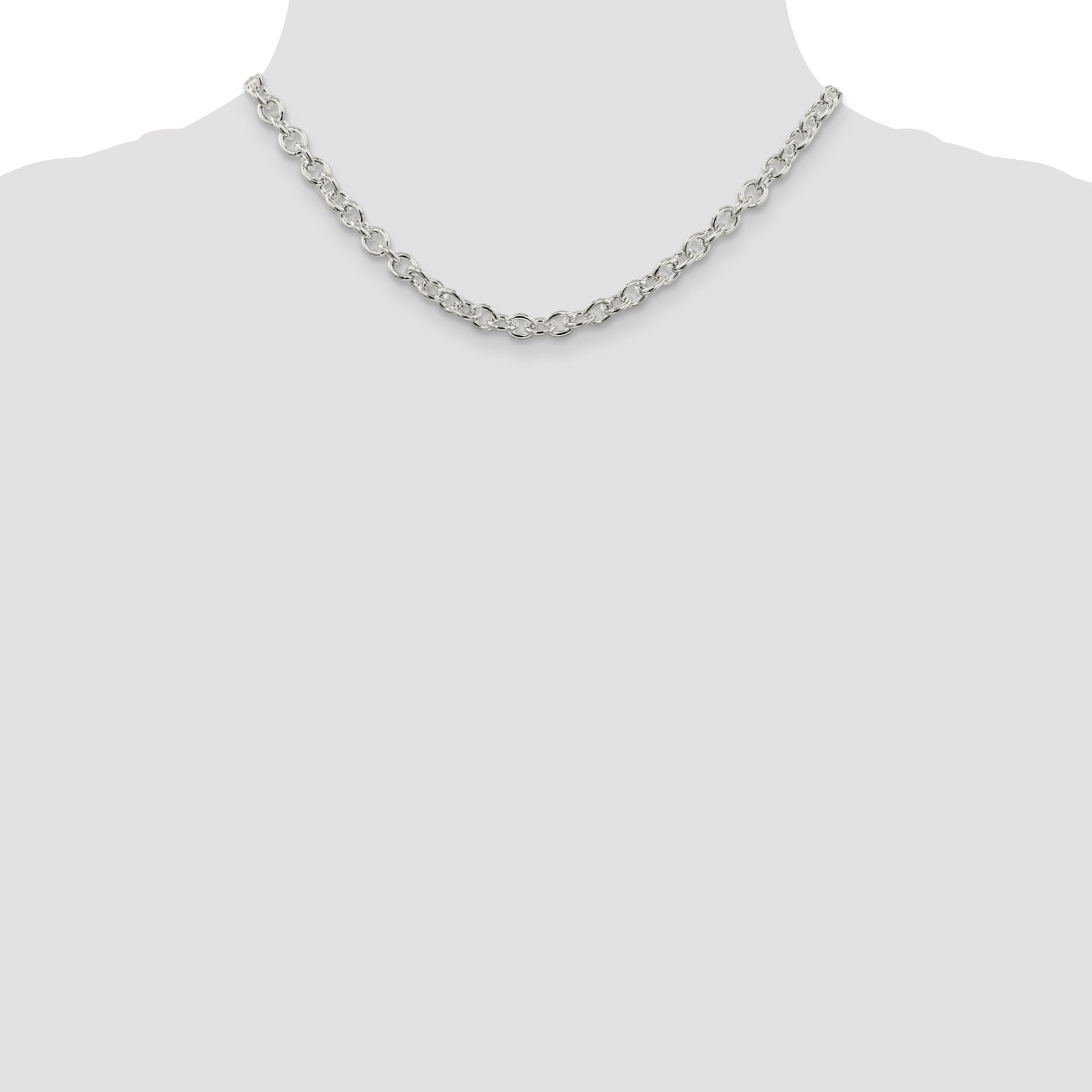 Sterling Silver Cable Chain Necklace 6.1mm
