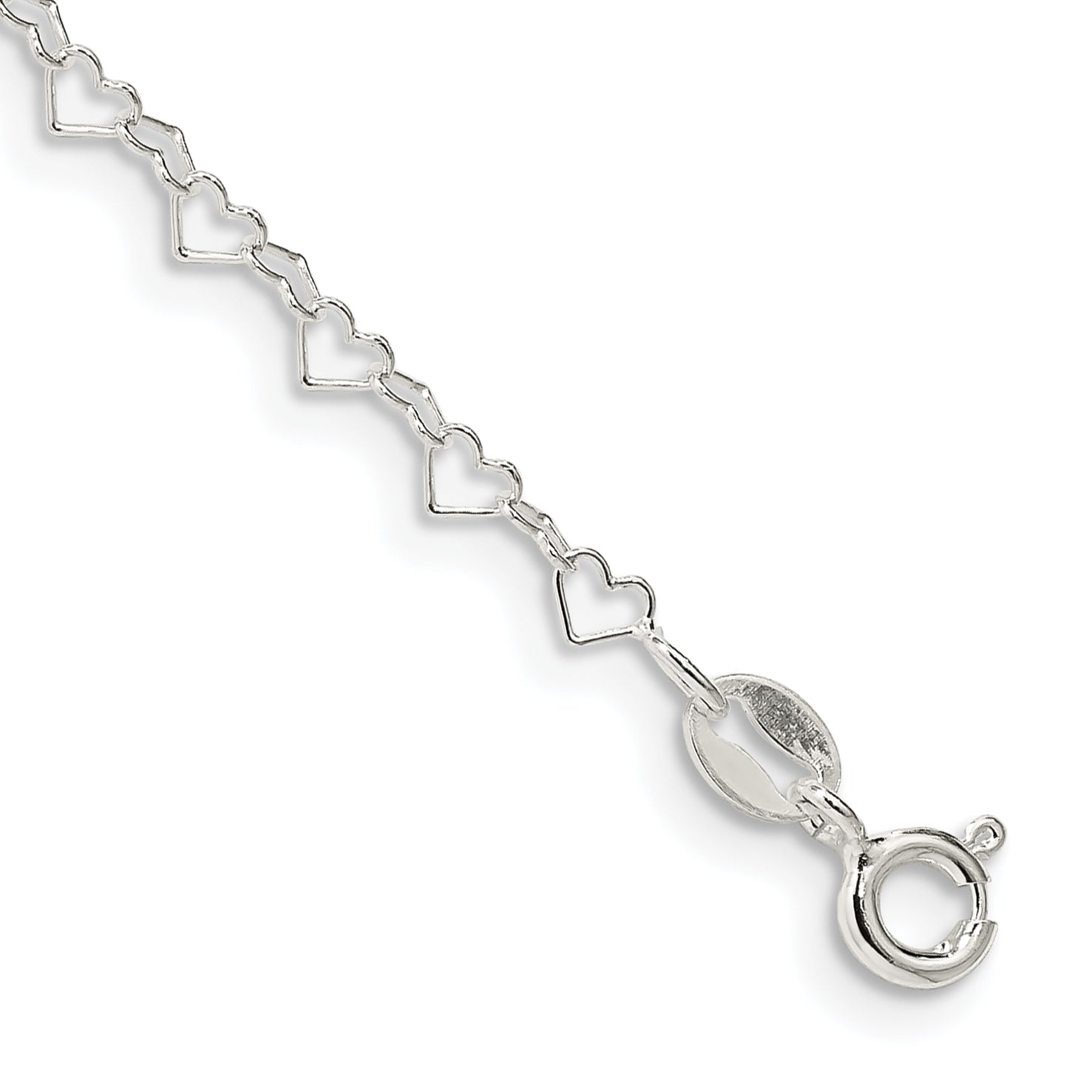Sterling Silver 3.5mm Fancy Heart Link Chain Main image