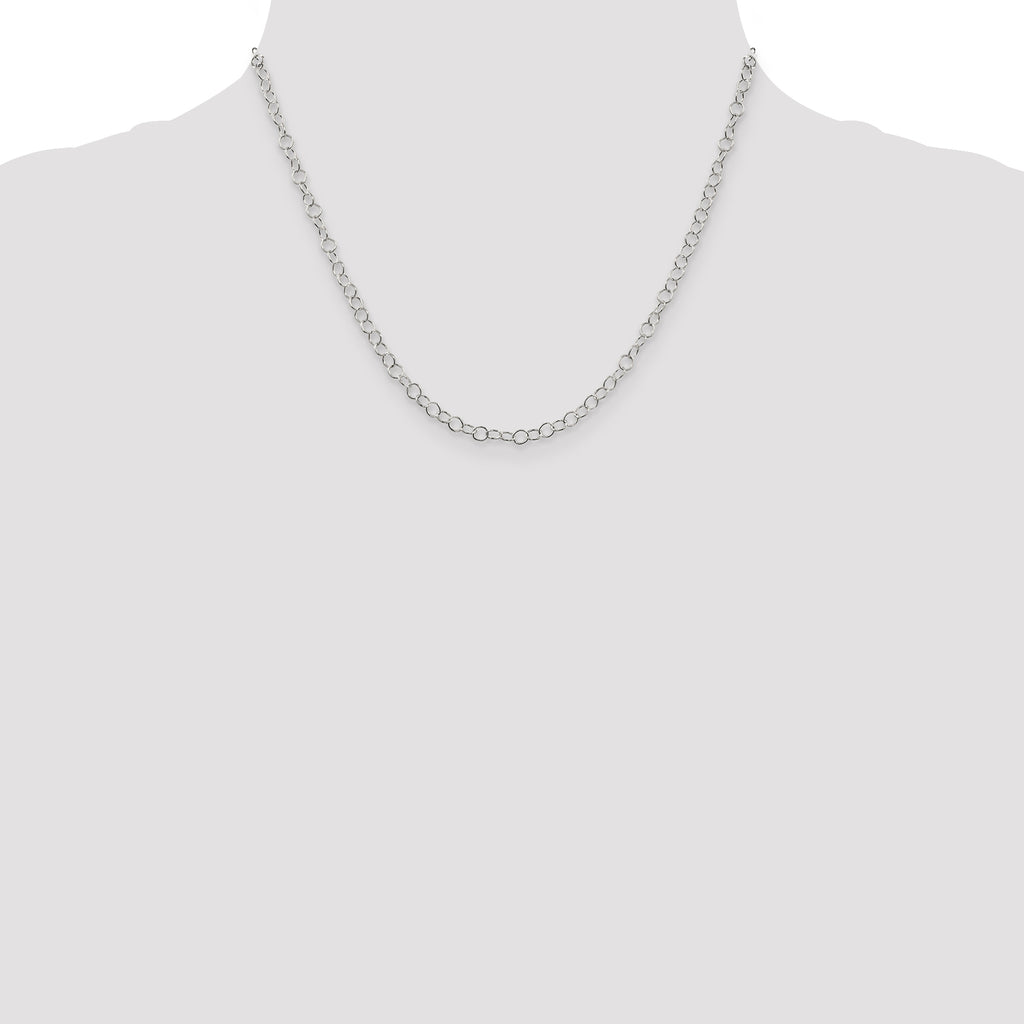 Sterling Silver 3.5mm Fancy Cable Chain