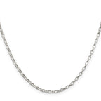 Sterling Silver 2.5mm Oval Fancy Rolo Chain