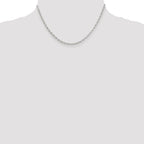 Sterling Silver 2.5mm Oval Fancy Rolo Chain