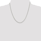 Sterling Silver 2.5mm Oval Fancy Rolo Chain