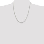 Sterling Silver 2.5mm Oval Fancy Rolo Chain
