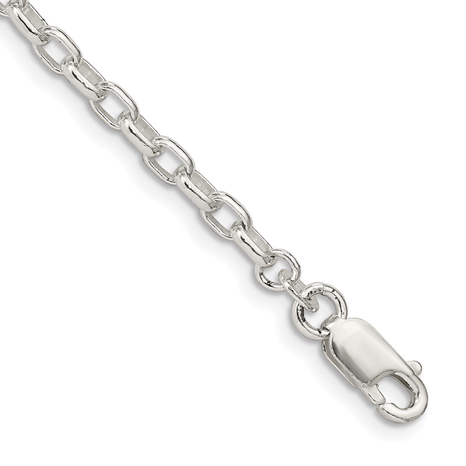 Sterling Silver 3.2mm Oval Fancy Rolo Chain Main image