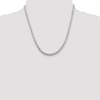 Sterling Silver 4.4mm Oval Fancy Rolo Chain