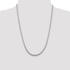 Sterling Silver 4.4mm Oval Fancy Rolo Chain