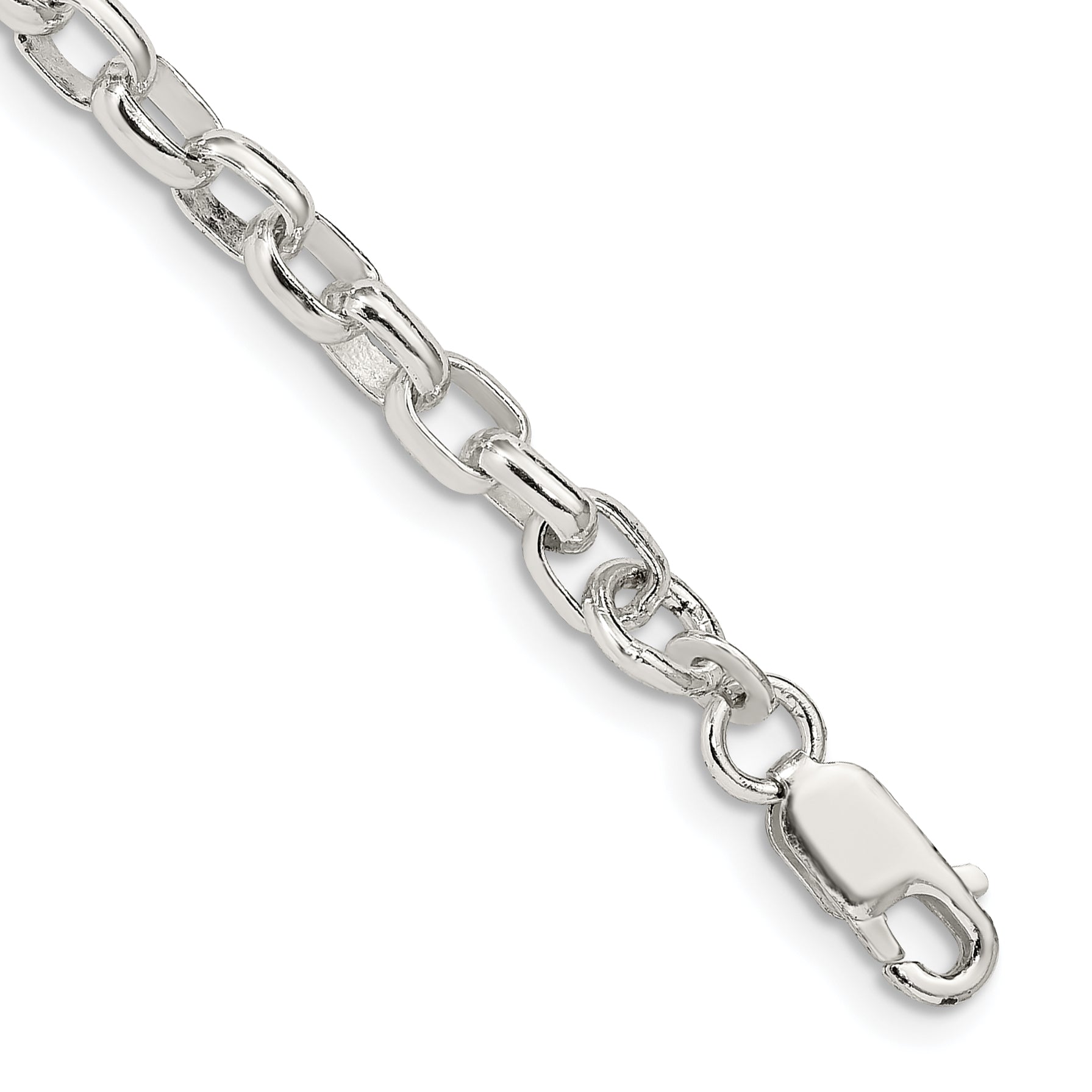 Sterling Silver 4.4mm Oval Fancy Rolo Chain Main image