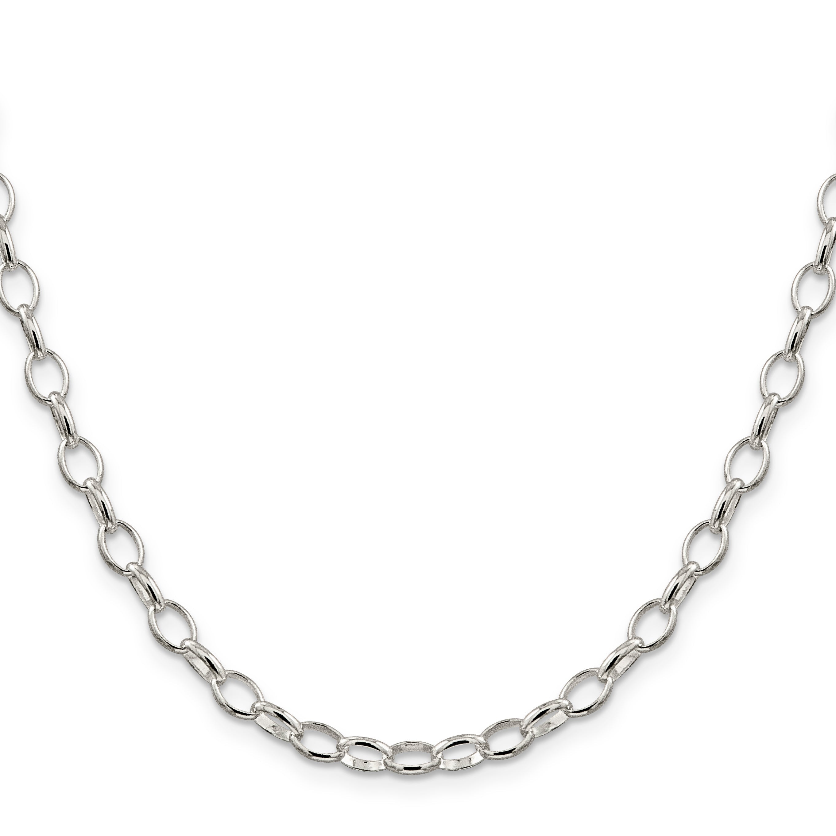 Sterling Silver 5mm Fancy Rolo Chain