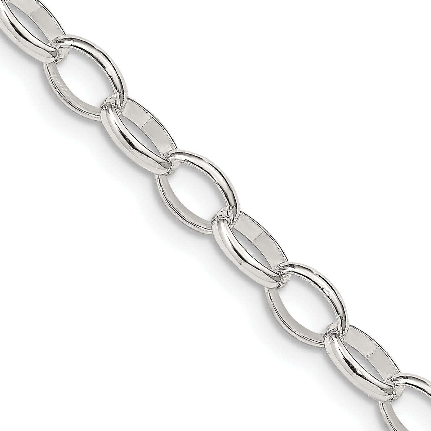 Sterling Silver 5mm Fancy Rolo Chain