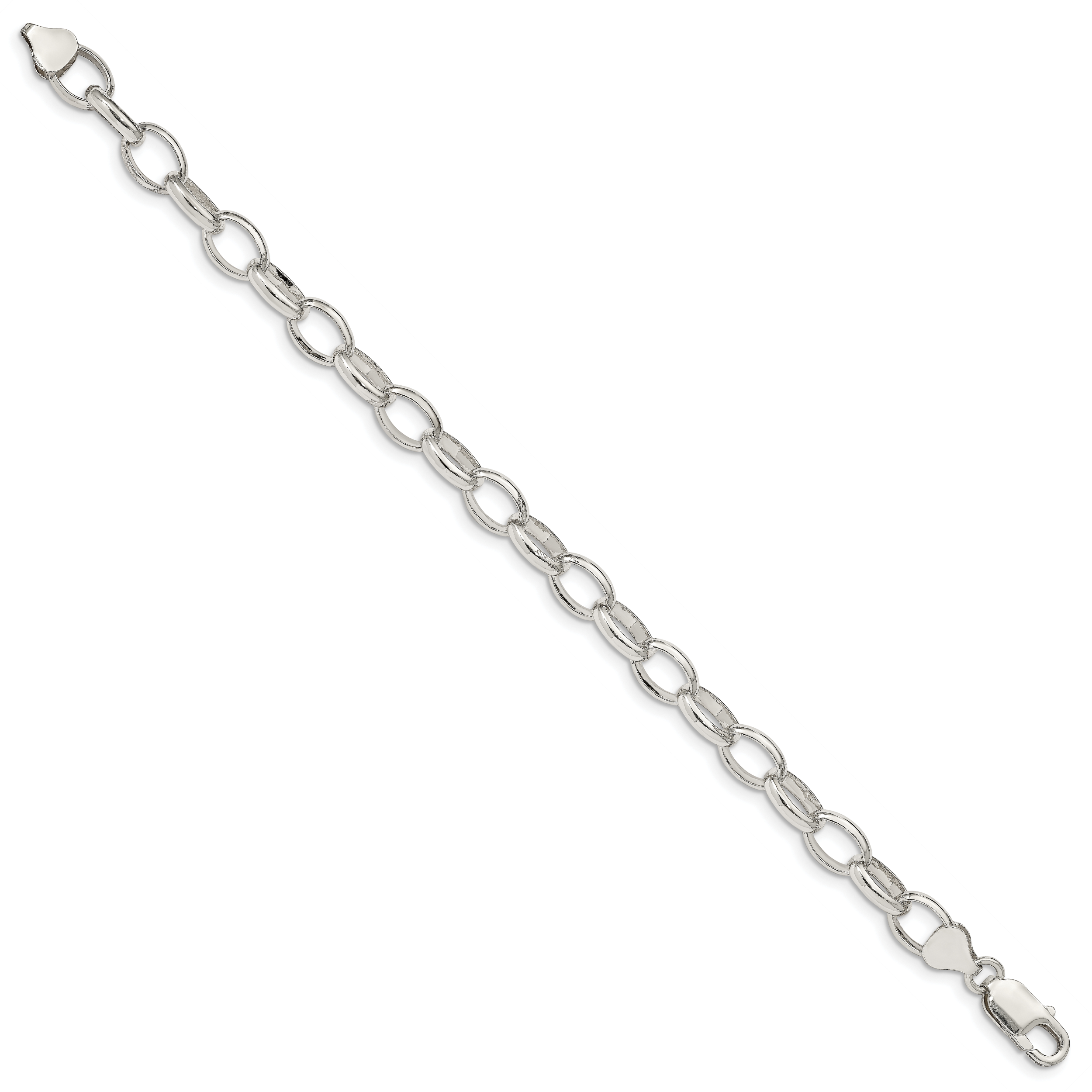 Sterling Silver 8mm Fancy Rolo Chain Secondary image