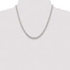 Sterling Silver Rhodium-plated 6.1mm Cable Chain