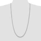 Sterling Silver Rhodium-plated 6.1mm Cable Chain