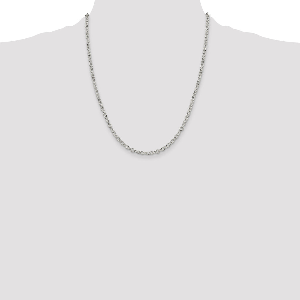 Sterling Silver 3.75mm Oval Cable Chain
