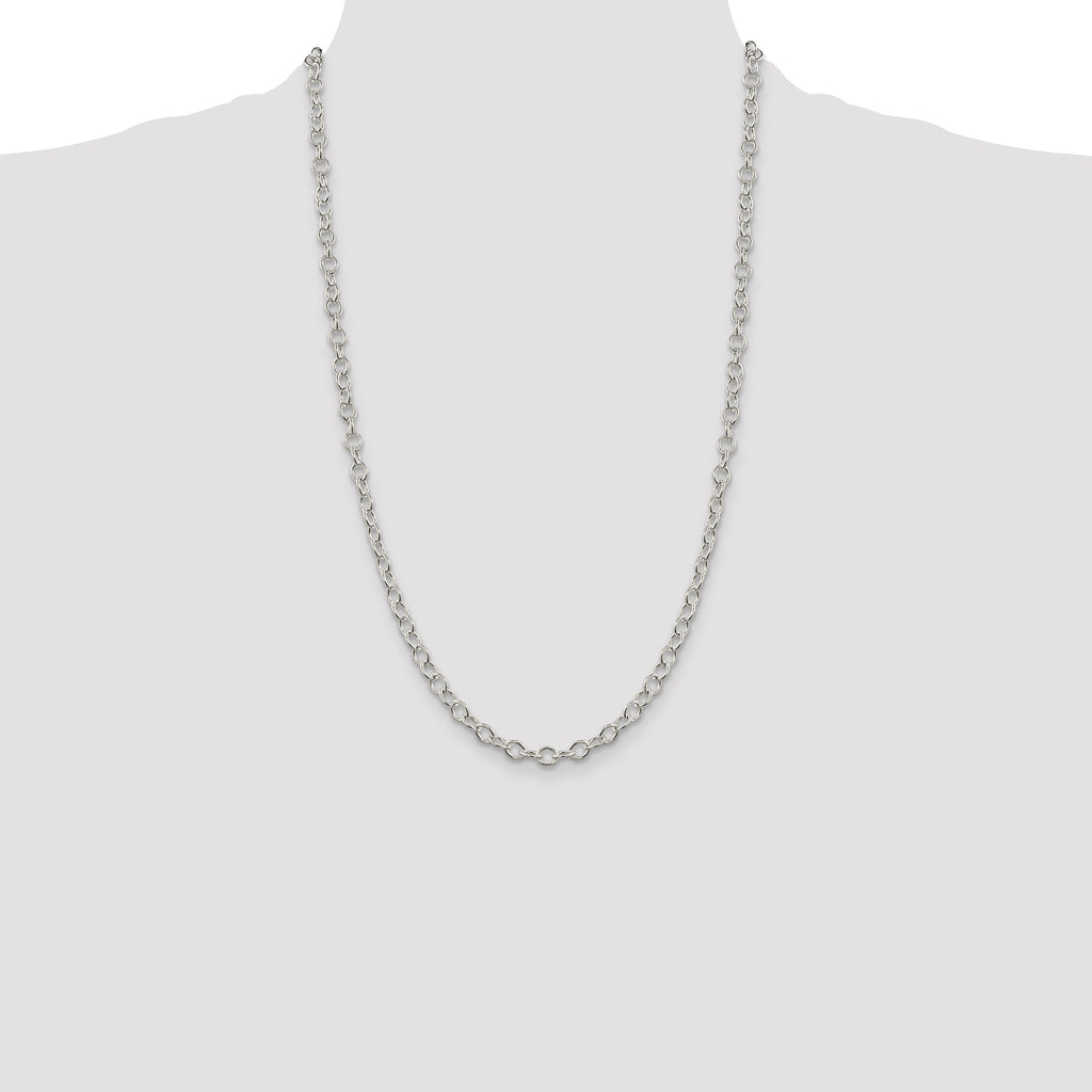 Sterling Silver 5.3mm Oval Cable Chain
