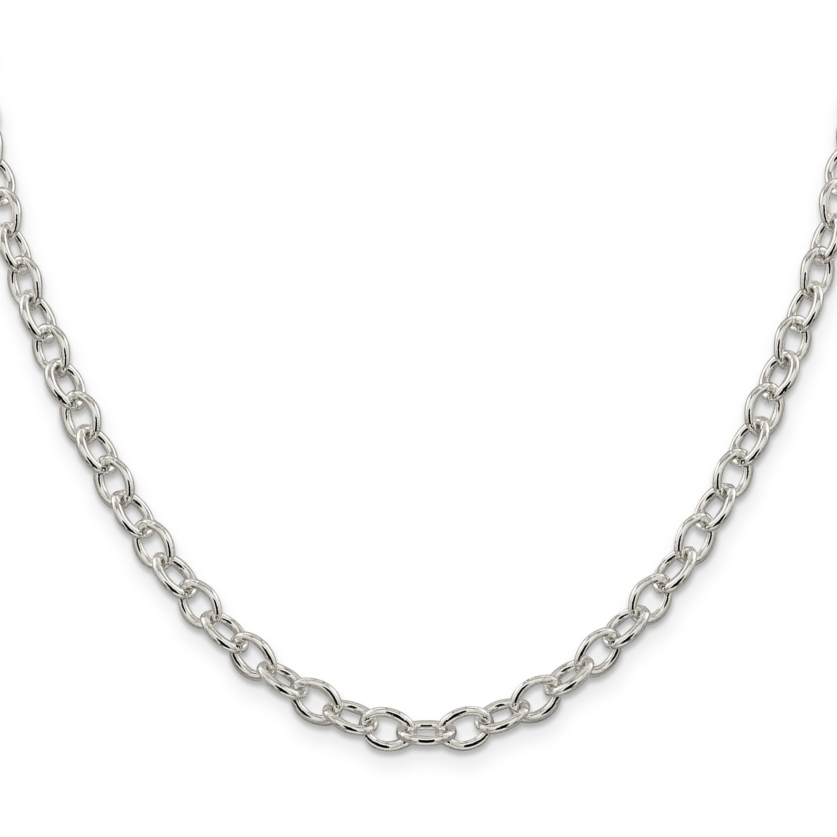 Oval Cable Chain Necklace in Sterling Silver, 5.75mm Secondary image