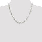 Sterling Silver 6.8mm Oval Cable Chain