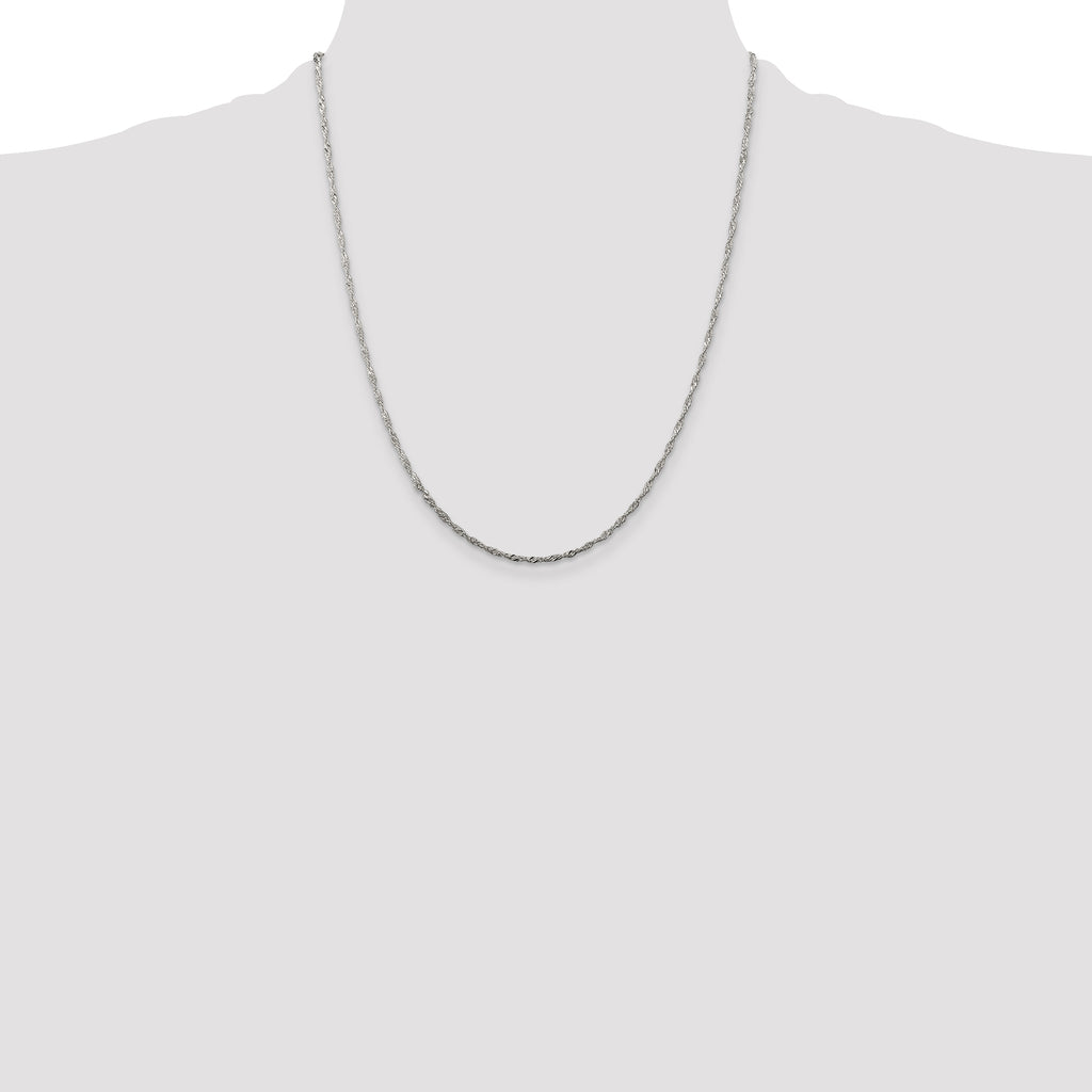Sterling Silver 1.75mm Singapore Chain
