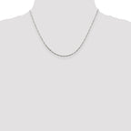 Sterling Silver Rhodium-Plated Singapore Chain Necklace 1.75mm