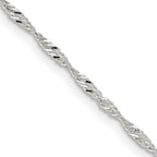 Sterling Silver 1.75mm Singapore Chain With Extension ext.