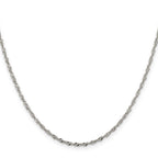 Sterling Silver 2mm Singapore Chain With Extension ext.
